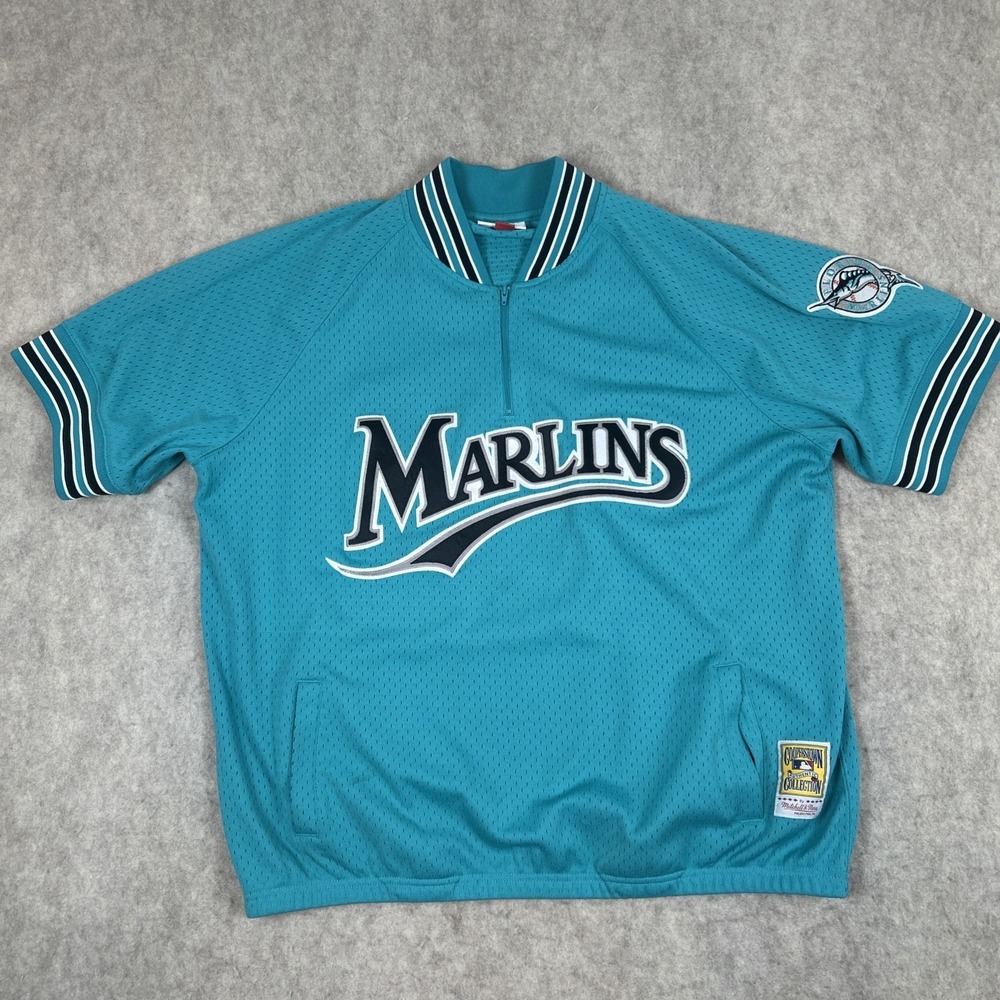 Mitchell & Ness teal Miami Marlins Andre Dawson pullover jersey